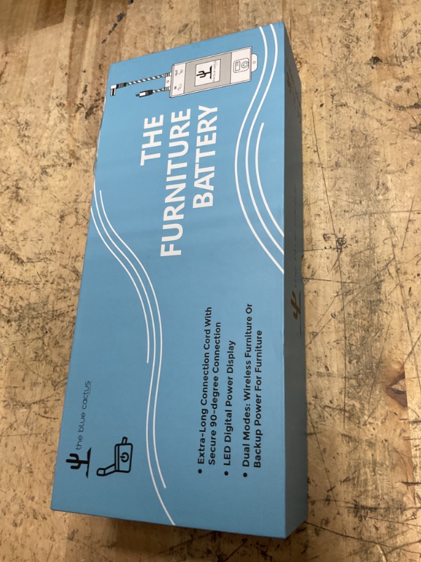 Photo 1 of **MISSING CHARGING CORD FOR BATTERY**
The Blue Cactus Universal Battery Pack for Reclining Furniture with LCD Display – 2500mAh Rechargeable Recliner Battery – Compatible with 2-Pin Motion Furniture - Couch, Sofa, Recliner Chair Accessory