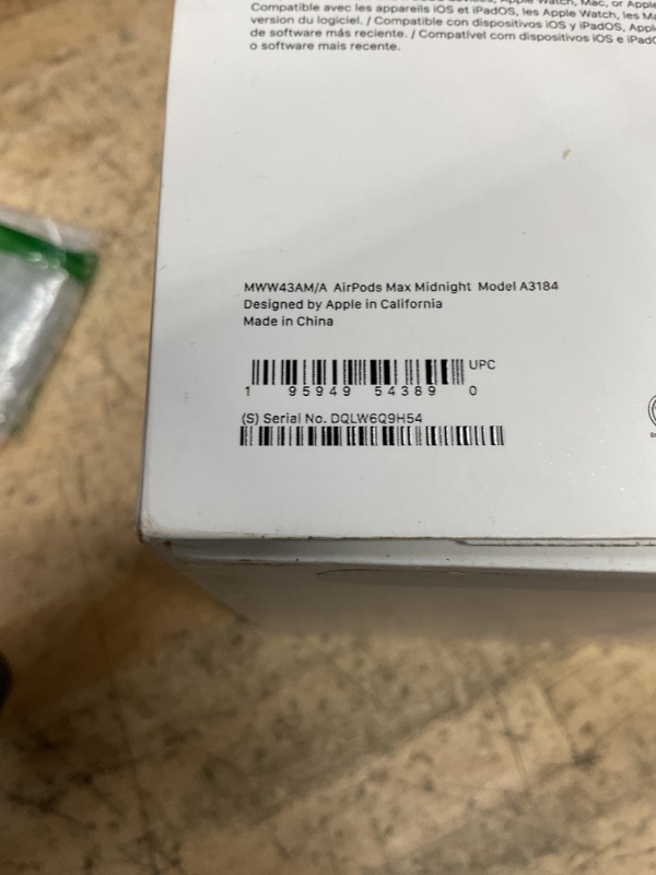 Photo 1 of **PARTS ONLY**Apple AirPods Max Wireless Over-Ear Headphones, Pro-Level Active Noise Cancellation, Transparency Mode, Personalized Spatial Audio, USB-C Charging, Bluetooth Headphones for iPhone - Midnight ****PARTS ONLY**FINAL SALE**