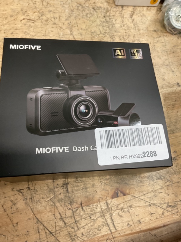 Photo 1 of Miofive Dash Cam Car Front Rear 4K+4K WiFi Bluetooth Dash Cam with 64GB SD Card, Dual Car Camera with Parking Monitoring, Super Night Vision, HDR, G-Sensor, Loop Recording, App Control, Max 512GB