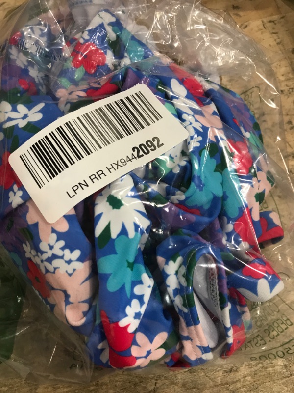 Photo 1 of American Trends One Piece Bathing Suit for Women Teens Girls Modest High Neck Swimsuit Tummy Control Long Torso Athletic Swimming Suit Blue Floral 2-4 S