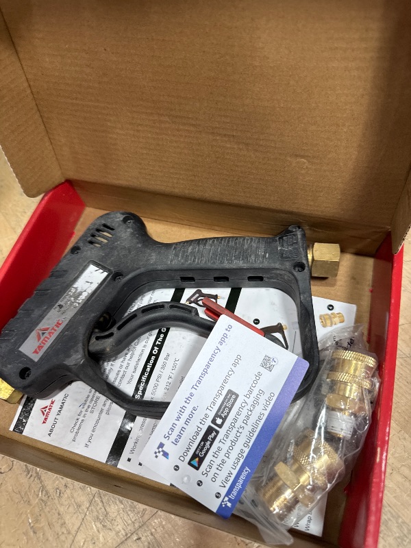 Photo 1 of *UNABLE TO TEST* YAMATIC Pressure Washer Short Gun 5000 PSI - 3/8" Swivel Plug & M22-14mm Coupler, Power Washer Stubby Trigger Handle with 1/4" Quick Connect for Foam Cannon Car Wash