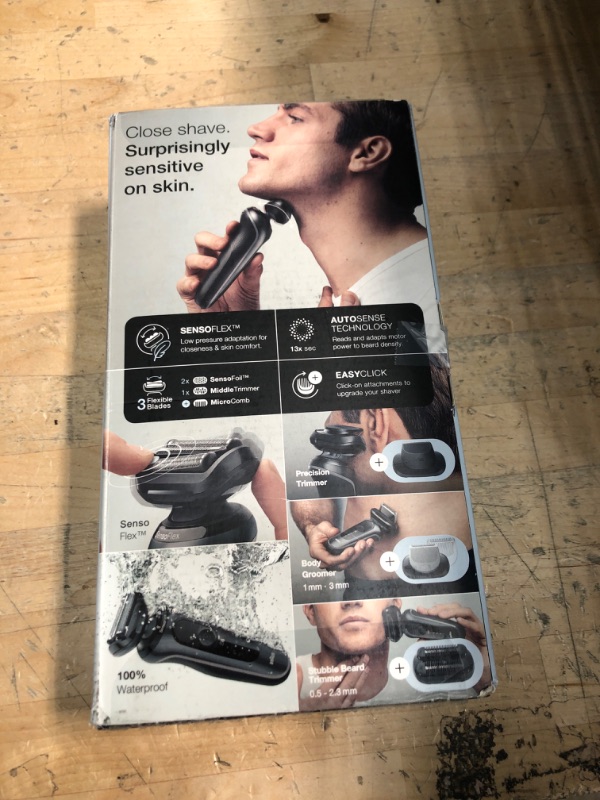 Photo 1 of *POWERS ON* Braun Series 6 6046cs Electric Razor for Men, Wet & Dry, Electric Razor, Rechargeable, Cordless Foil Shaver with Charging Stand, Travel Case and Precision Trimmer, Black