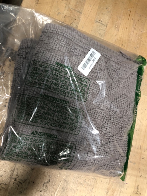 Photo 1 of *COLOR MAY VARY/PHOTO FOR REFERENCE* Jean Pierre - Ricardo Bath Mat, Woven Fringe Bathroom Rugs, 100% Cotton, Premium Bathroom Decor - Measures 21" x 41" -GREY 