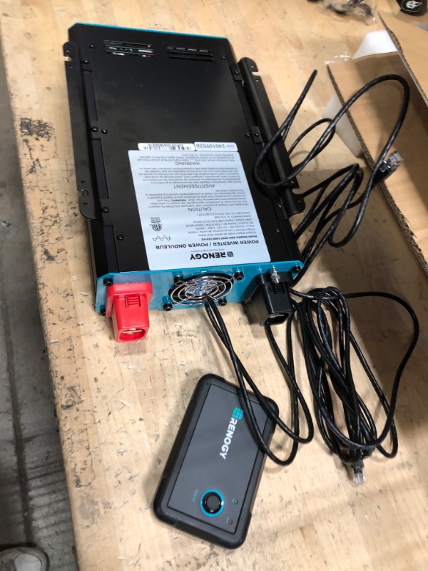 Photo 1 of *UNABLE TO TEST* Renogy 1000W Pure Sine Wave Inverter 12V DC to 120V AC Converter for Home, RV, Truck, Off-Grid Solar Power 110V with Built-in 5V/2.1A USB Port, Hardwire Remote Controller