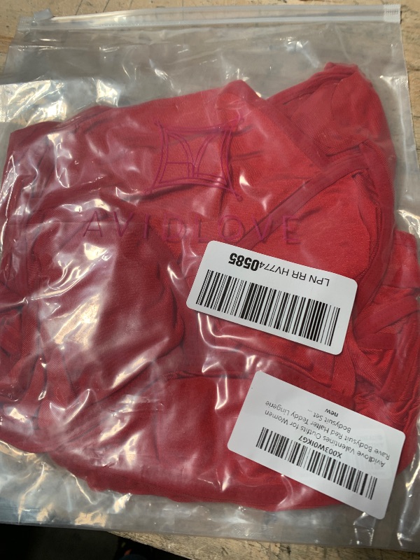 Photo 1 of ***Missing parts ***Missing shoulder shrug part.***
Avidlove Valentines Outfits for Women Rave Bodysuit Red Halter Teddy Lingerie Bodysuit Set