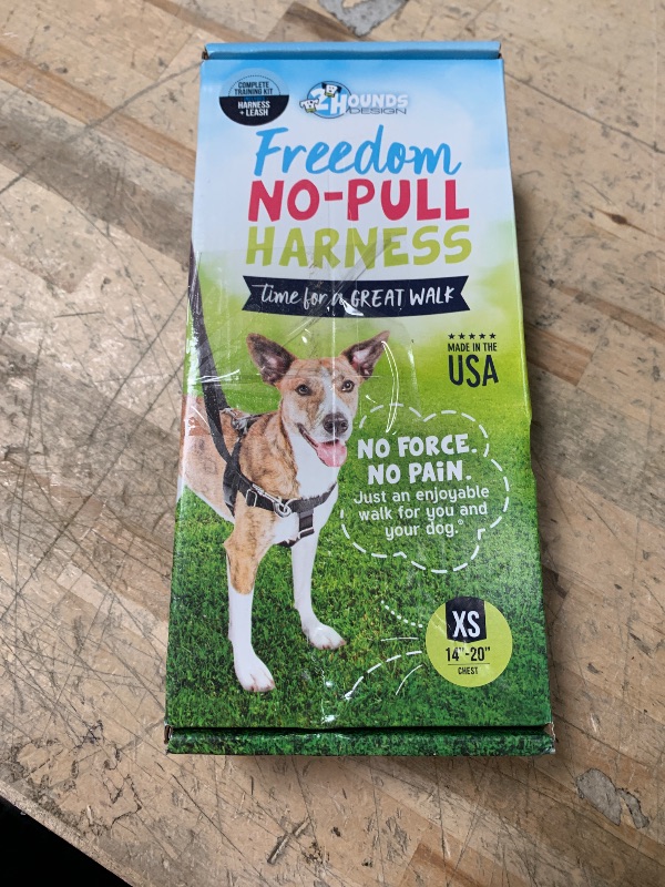 Photo 1 of 2 Hounds Design Freedom No Pull Dog Harness, Reflective Harness & Leash Set, Front Clip, Comfortable Control, Fits Small to Large Dogs, Made in USA, 5/8" XS, Reflective Red