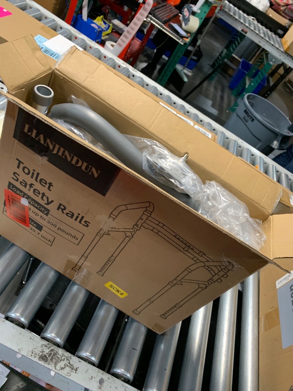 Photo 1 of FSA/HSA Eligible Toilet Safety Rails, Adjustable Toilet Frame for Elderly, Seniors, Handicap & Disabled, Foldable Handicap Toilet Handles Fit Any Toilets (300 LB)