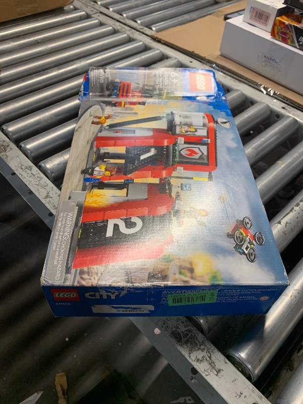 Photo 1 of **FACTORY SEALED -BOX DAMAGED**LEGO City Fire Station with Fire Truck Toy - Kids Toy Building Sets with 2 Fire Truck Attachments - Gifts for Boys & Girls Ages 6+ - Pretend Play Set with 5 Minifigures - 60414