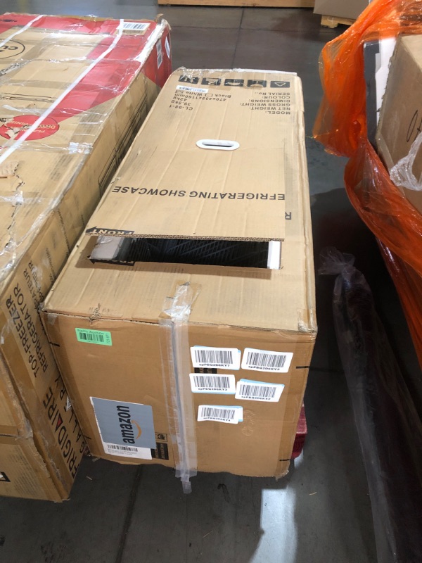 Photo 1 of *** PARTS ONLY *** Commercial Refrigerator, 3.5 Cu. FT Glass Refrigerator Display Case Countertop with Adjustable Shelves, Interior LED Lighting, Display Fridge for Pastry Cake Restaurant, Auto Defrost, White