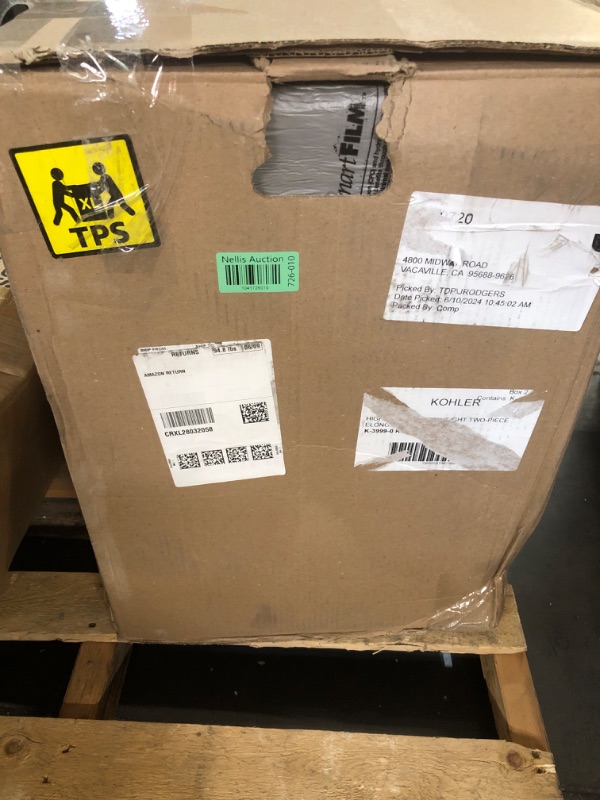 Photo 1 of (TANK ONLY/PARTS) Kohler KOH3889-RA-0 1.28 GPF Two-Piece Comfort Height Elongated Toilet with 10" Rough In and Right Hand Trip Lever from the Highline Collection White