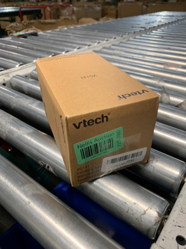 Photo 1 of [New] VTech VG131 DECT 6.0 Cordless Phone - Bluetooth Connection, Blue-White Display, Big Buttons, Full Duplex Speakerphone, Caller ID,Easy Wall Mount, 1000ft Range (White/Grey)
