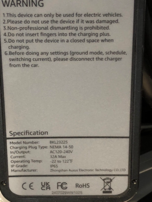 Photo 1 of (see all images) portable EV charger 