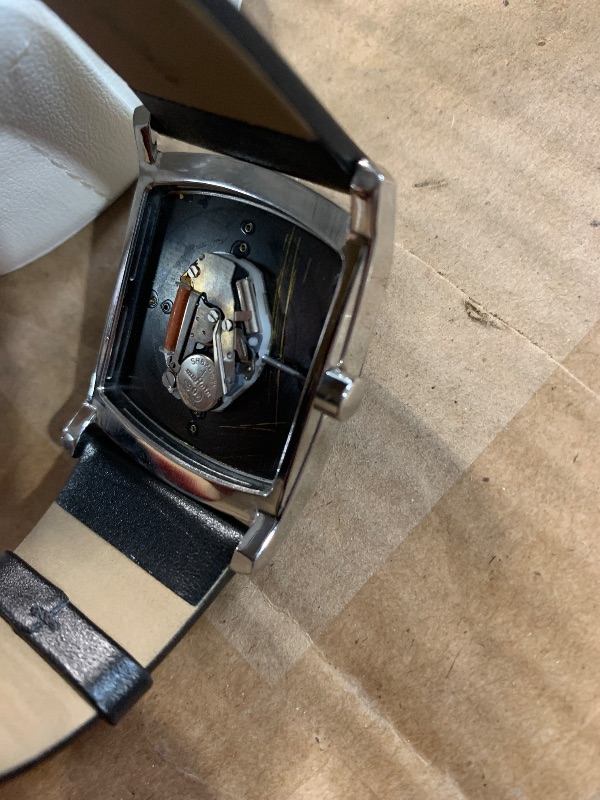 Photo 1 of (please see all images) Armitron Men's Rectangular Crystal Dial Accented Leather Strap Watch, 20/4604