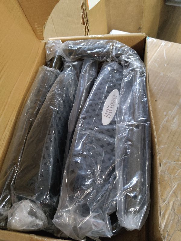 Photo 1 of HBTower Trampoline Ladder, 3-Step Trampoline Steps with Horizontal Wide Steps, Skid-Proof Steps Universal Hook, UV Treated Steel, 220Lbs Capacity Trampoline Stairs Accessories for Kids/Children