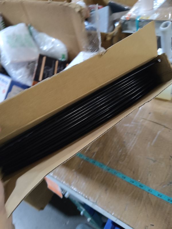 Photo 1 of (MISSING LEGS FOR ALL PANNELS) (PARTIAL SET) OUSHENG Mesh Decorative Garden Fence Fencing, 24in (H) x 10ft (L) Dog Barrier Outdoor for Yard, Rustproof Metal Wire Panels Border Blockers for Small Animal Rabbit, Black Arched
