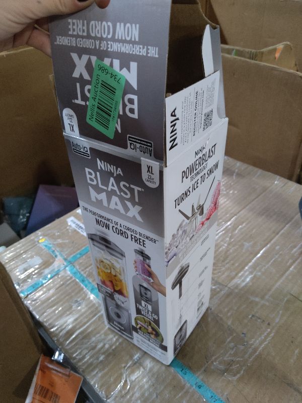 Photo 1 of ***MISSING POWER CORD***

Ninja Blast Max, Portable & Personal Blender + Twist & Go, Smoothie, Blend, Ice Crush, 3 Programs, Cordless, 22 oz removable Vessel, Dishwasher Safe, Leakproof, Grey, BC251GY