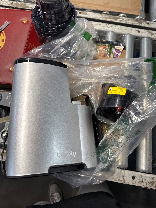 Photo 1 of (PARTS) (NOT FUNCTIONAL) Cold Press Juicer, 5.8" Wide Feed Chute Juice Extractor Machine with 400W, High Juice Yield, Slow Masticating Juicer for Whole Vegetables & Fruits, Premium Grey