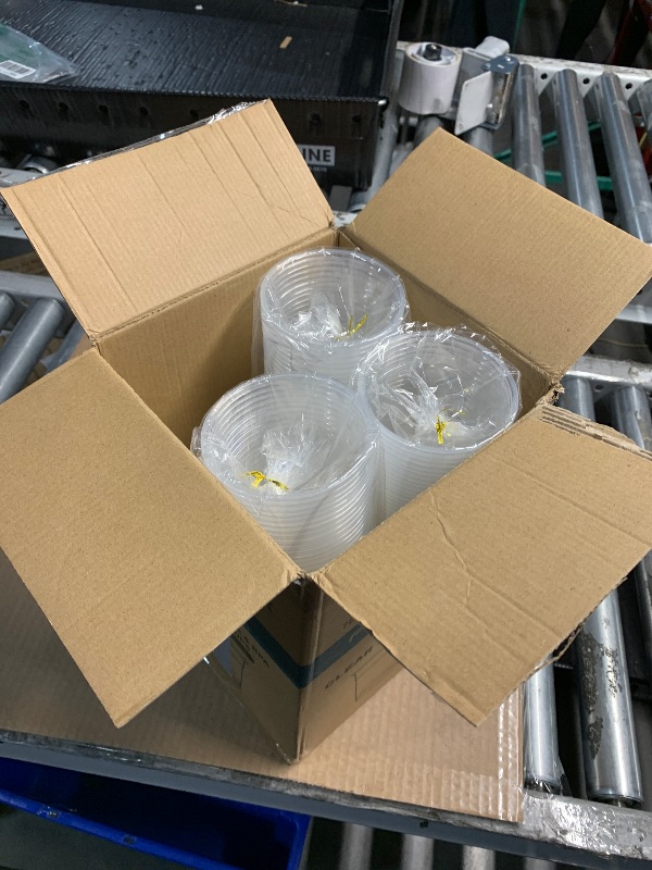 Photo 1 of FOCUSLINE 200pack 16 oz Clear Plastic Cups Disposable, Plastic Clear Cups Disposable, DrinkIng Cup for Water, Juice, Soda, Ice Coffee