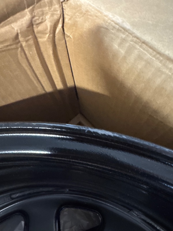 Photo 1 of (DAMAGED) (DENTS/WORN) Rough Country Black Steel 17x9 | 6x5.5 | 4.25 Bore | -12-RC51-7655 Wheel with Painted (17 x 9. inches /6 x 5 inches, -12 mm Offset)