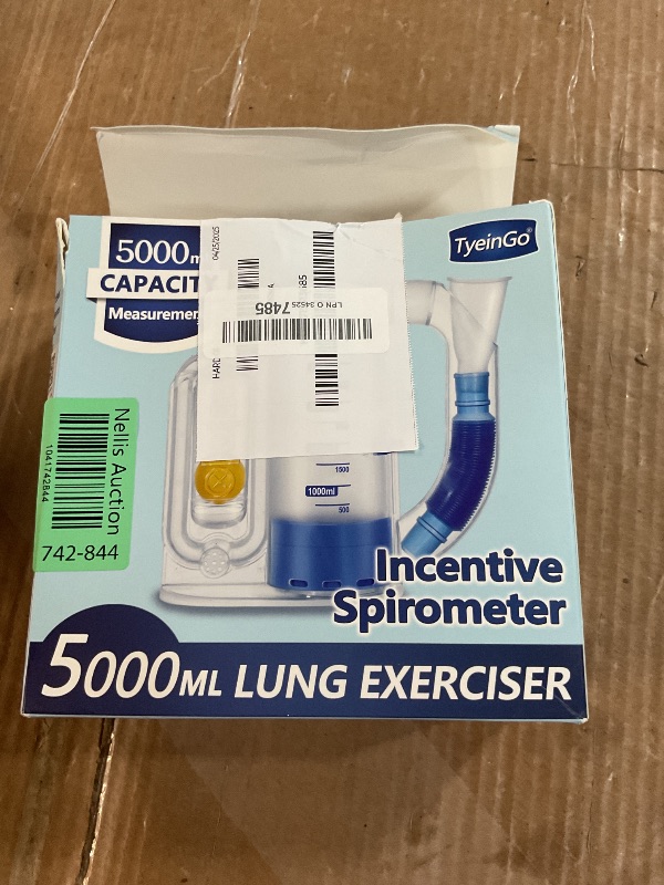 Photo 1 of Incentive Spirometer Adult, Breathing Exercise Device for Lungs, Deep Breathing Trainer for Adults - 5000ml Volume Measurement with Flow Rate Indicator