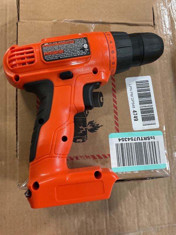 Photo 1 of (Incomplete) (see images) BLACK+DECKER 20V MAX POWERECONNECT Cordless Drill/Driver + 30 Piece Bits and Drivers Kit (LD120VA)