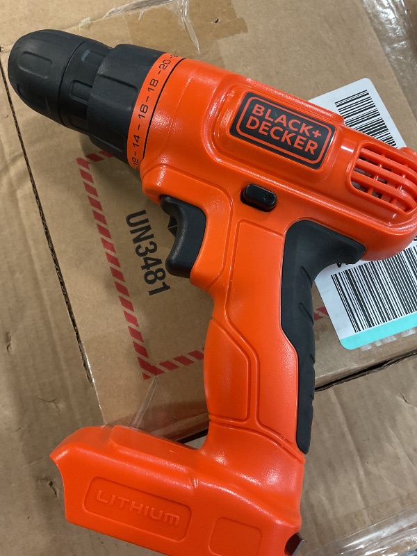 Photo 1 of (Incomplete) (see images) BLACK+DECKER 20V MAX POWERECONNECT Cordless Drill/Driver + 30 Piece Bits and Drivers Kit (LD120VA)