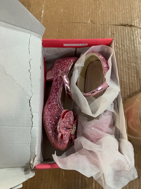 Photo 1 of ***(MAJOR DAMAGE/ SEE NOTES)***Walofou Flower Girls Pink Girl Shoes Princess Shoes for Toddler/Little Kid Girls' Flat/Big Kid (280502 Pink 11)