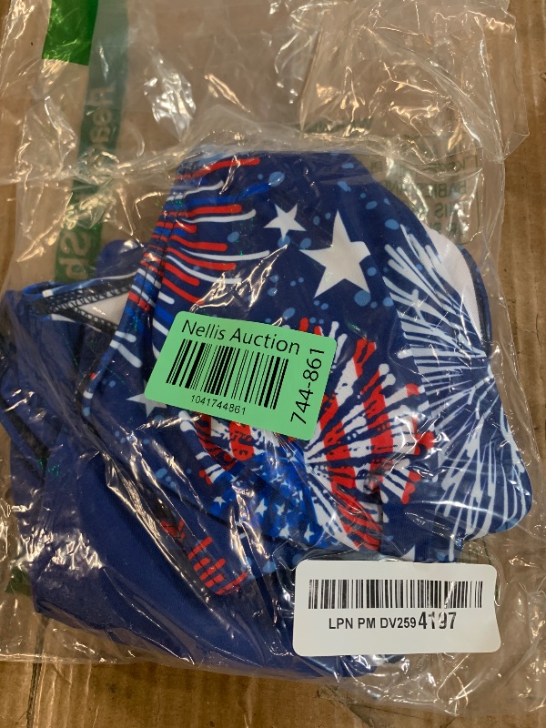 Photo 1 of AGERWAY Girls 4th of July Swimsuit Size 12-14 Criss Cross 4th of July Bathing Suit Bikini Set Two Piece Patriotic Swimsuit Adjustable Strap Girls American Flag Swimsuit Red+White+Blue 13-14 Years