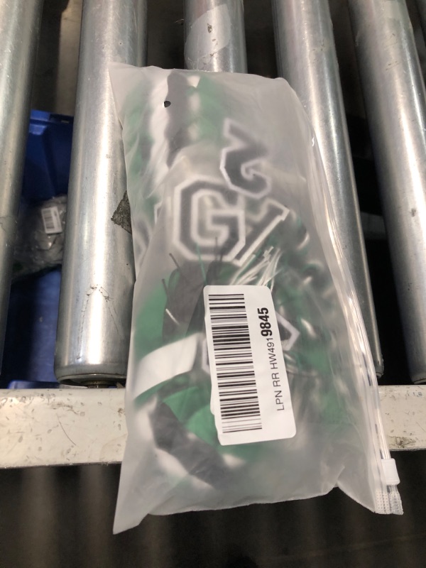 Photo 1 of Yigney Graduation Lei Set Class of 2025 Grad Ribbon Leis with Honor Cord Double Braided Graduate Leis for Men Women Green Black White