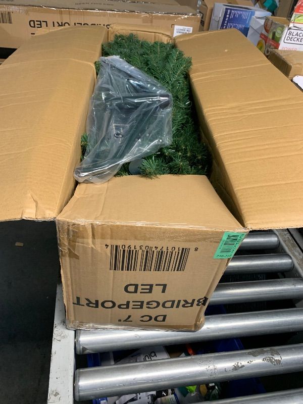 Photo 1 of (PARTIAL SET) (USED/FAIR) HOLIDAY TIME 7FT BRIDGEPORT SPRUCE ARTIFICIAL CHRISTMAS TREE
