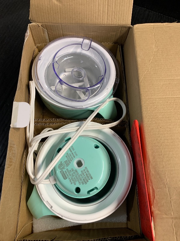 Photo 1 of (sold for parts only)DASH My Mug Ice Cream Maker Machine (Aqua): Multi-Purpose Soft Serve Ice Cream Machine with (2) Bowls