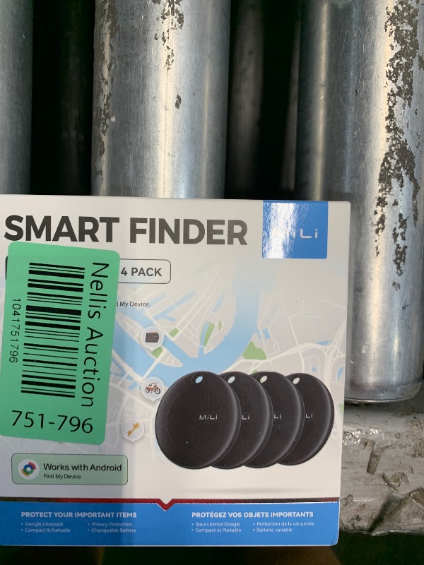 Photo 1 of MiLi MiTag Bluetooth Tracker for Android, Google Certified Key Finder/Luggage Tracker/Item Locator, Smart Tracking Tag for Google Find My Device (Find Hub) App, 4 Pack