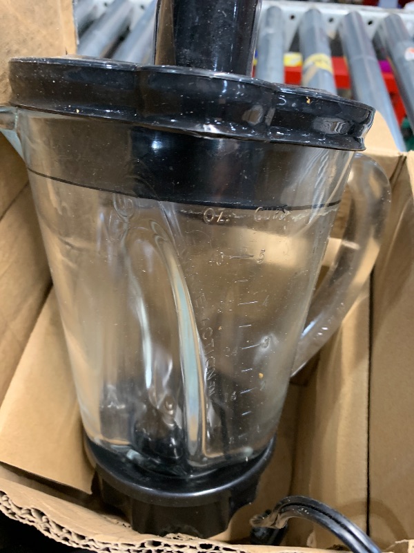 Photo 1 of ***PARTS ONLY*** ***NON REFUNDABLE*** Hamilton Beach Power Elite Blender for Smoothies with 3-Cup Vegetable Chopper, Mini Food Processor, 40oz Glass Jar, 12 Functions for Puree, Ice Crush, Black and Stainless Steel (58149)