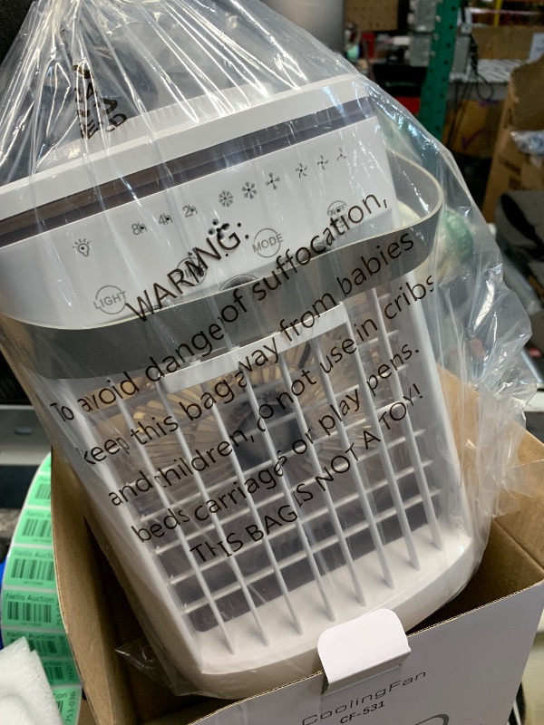 Photo 1 of Portable Air Conditioner, Evaporative Air Cooler, 2-4-8H Timer Auto-Off &Remote, Water Tank, Three ultrasonic nozzles, 3-Speed Personal Air Conditioner Cooling Fan