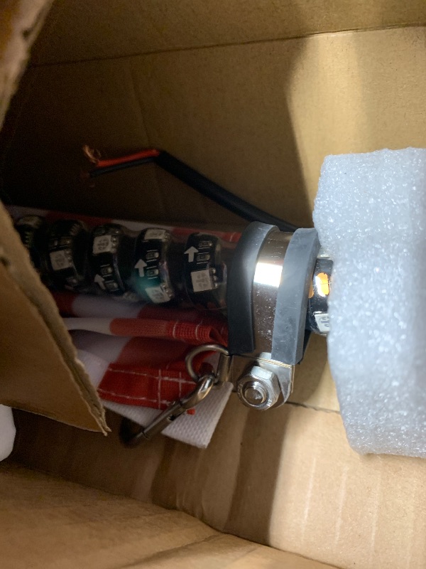 Photo 1 of (Missing pieces) Nirider 4ft LED Whip Light with Flag Pole Remote Control Spiral RGB Chase Light Offroad Warning Lighted Antenna LED Whips for UTV, ATV, Off Road