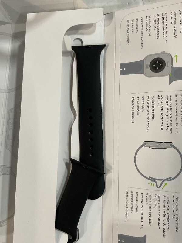Photo 1 of ***HAS NOTICEABLE SCRATCH ON SCREEN***

Apple Watch Series 10 [GPS 46mm case] Smartwatch with Jet Black Aluminium Case with Black Sport Band - M/L. Fitness Tracker, ECG App, Always-On Retina Display, Water Resistant