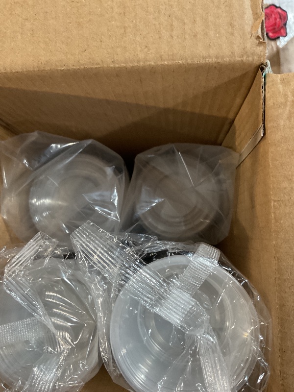 Photo 1 of 200 Sets 2 oz Disposable Plastic Portion Cups with Lids, Small Plastic Condiment Containers for Sauce, 2 oz Jelly Shot Cups