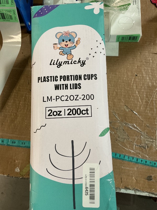 Photo 1 of 200 Sets 2 oz Disposable Plastic Portion Cups with Lids, Small Plastic Condiment Containers for Sauce, 2 oz Jelly Shot Cups
