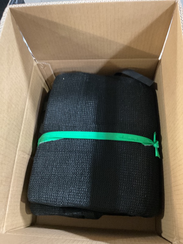 Photo 1 of 12 FT Trampoline Replacement Safety Enclosure Net for 6 Straight Poles Round Frame Trampolines, Breathable and Weather-Resistant with Adjustable Straps(NET ONLY)