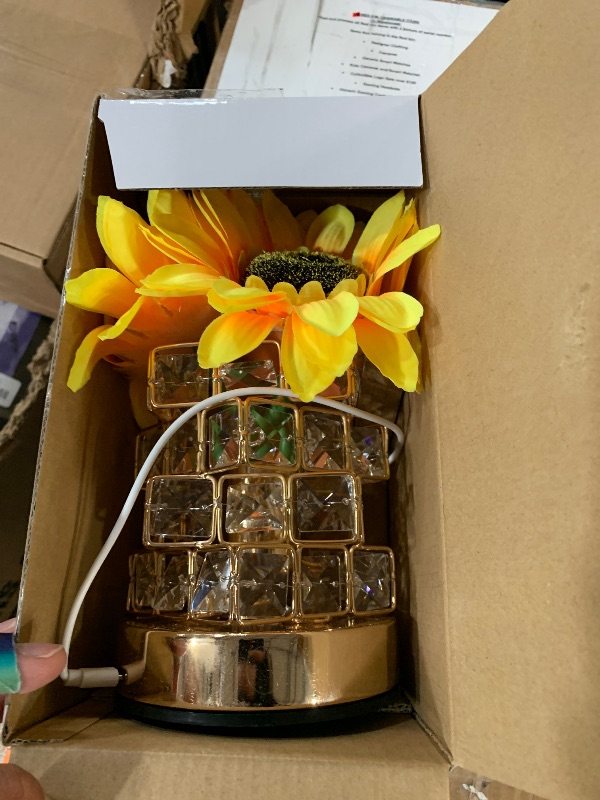 Photo 1 of (MISSING POWER CORD) AMWGIMI Sunflowers Flower Lamp,Rechargeable Cordless Touch Table Lamp,3-Colour Infinitely Dimming Small Night Light,Festival Restaurant Bedroom Bar Coffee Shop Birthday Gifts for Women Mom