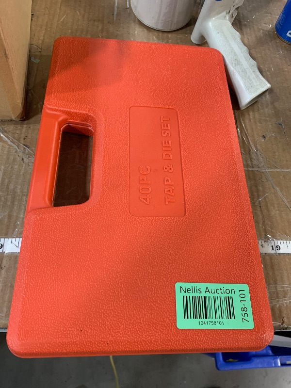 Photo 1 of EFFICERE 40-Piece Premium Tap and Die Set, SAE Unified Screw Thread, Size #4 to 1/2” | Include UNC Coarse, UNF Fine and NPT Threads | Essential Threading Tool Kit with Complete Handles and Accessories