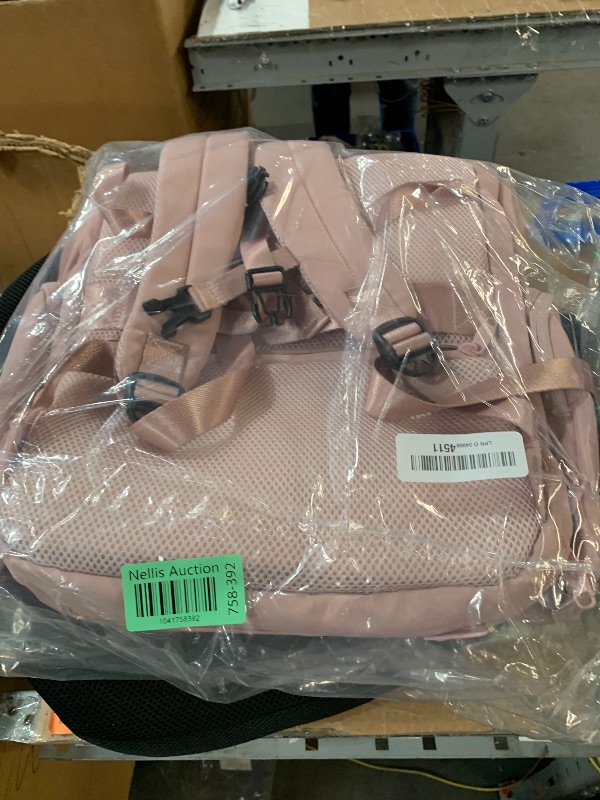 Photo 1 of (BAGGED) (USED/FAIR) Taygeer Vacuum Backpack, Expandable Vacuum Seal Carry on Backpack with Rain Cover, 17'' laptop Compression Backpacks Travel with Shoe Compartment, TSA Approved Personal Item Compression Back Pack,Pink