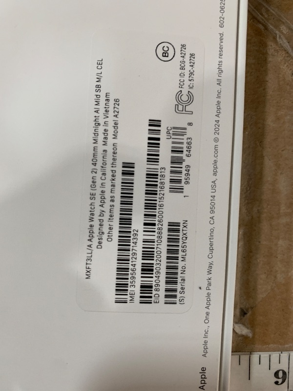Photo 1 of *FACTORY SEALED*
Apple Watch SE (2nd Gen) [GPS + Cellular 40mm] Smartwatch with Midnight Aluminum Case with Midnight Sport Band M/L. Fitness and Sleep Trackers, Crash Detection, Heart Rate Monitor, Retina Display