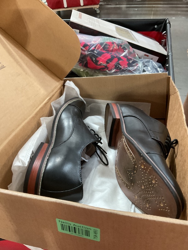 Photo 1 of (USED/FAIR) (SIZE 12) Bruno Marc Moda Italy Prince Men's Classic Modern Oxford Lace Dress Shoes,Size 12 Black