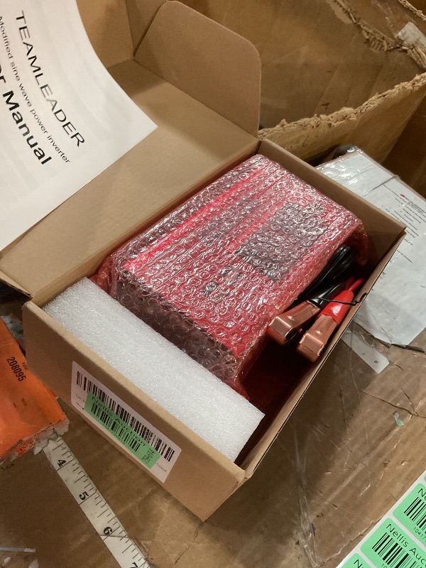Photo 1 of *USED SOLD FOR PARTS OR REPAIR* TEAMLEADER 500W Power Inverter 12V DC to 110V/120V AC, Car Power Inverter for Vehicles with LED Display, Dual AC Outlets, 3X 2.4A USB and Type-C Port, 12 Volt Inverter Converter for Laptop, RV, Truck