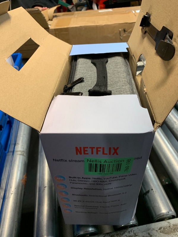 Photo 1 of (powers on see images) [2025 Netflix-Official | 386+ Built-in Apps] DBPOWER E2 Smart Projector with WiFi and Bluetooth, Mini Projector 4K Support with Netflix