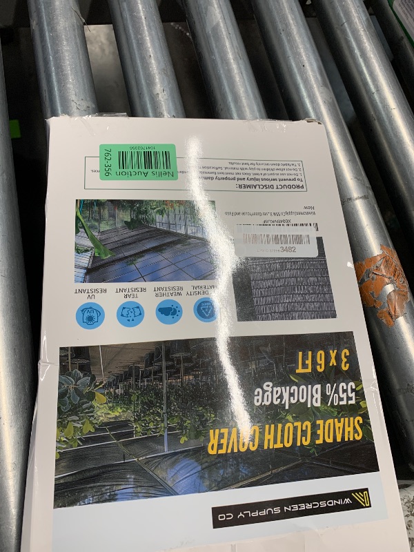 Photo 1 of [WindscreenSupplyCo] 55% 3 x 6 FT Shade Cloth Sun Shade Net with Grommets Sunblock Mesh Tarp for Garden Plants Cover Greenhouse and Patio