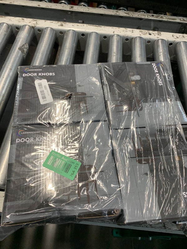 Photo 1 of (4 Sets) All Keyed Same Entry Door Knob and Single Cylinder Deadbolt Combo Set, Satin Nickel Exterior Door Knobs with Lock and Keys for Entrance and Front Door