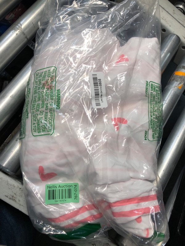 Photo 1 of (MISSING PILLOWCASES) (BAGGED) Bildenly Duvet Cover King Size White Pink Love Heart Striped Reversible Comforter Cover Soft & Lightweight Microfiber Quilt Cover with Zipper Closure and 2 Pillowcases