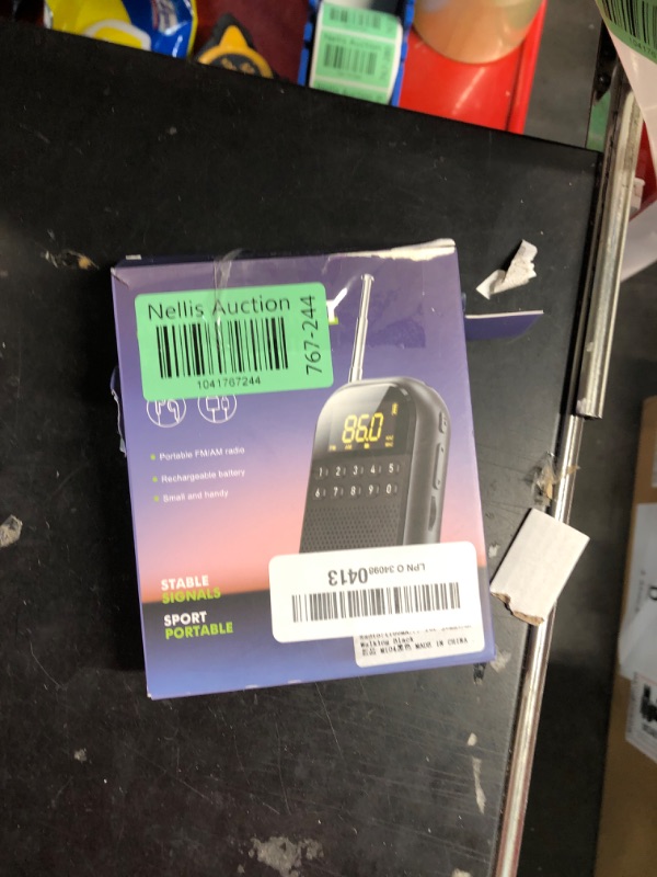 Photo 1 of AM FM Portable Radio:1100mAh Rechargeable Transistor Pocket Radio with Best Reception Digital Tuning, LCD Screen,Numeric Keyboard, Earphone, Sleep Timer, for Jogging, Walking Black